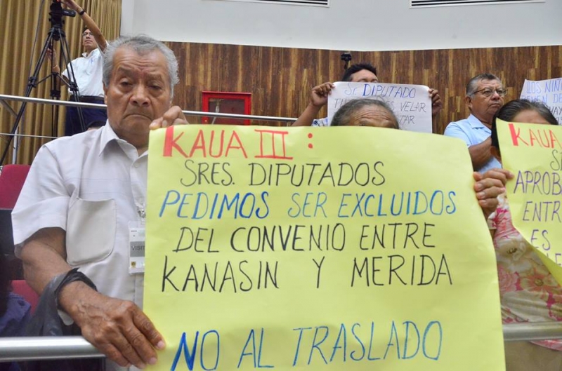 Ciudadanos exigen permanecer como habitantes de Mérida