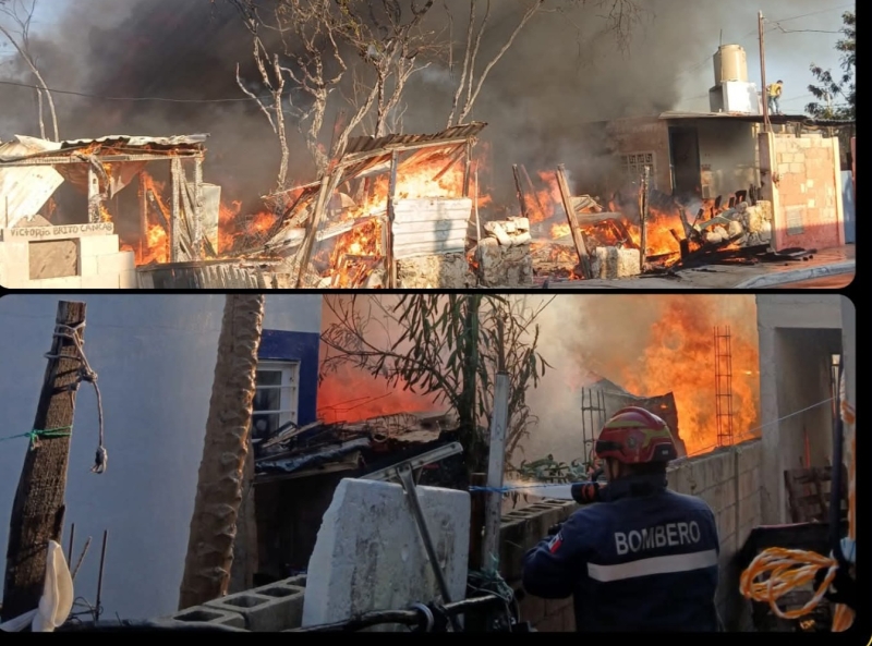 Casas quemadas, lesionados y un perro muerto deja incendio en Dzununcán