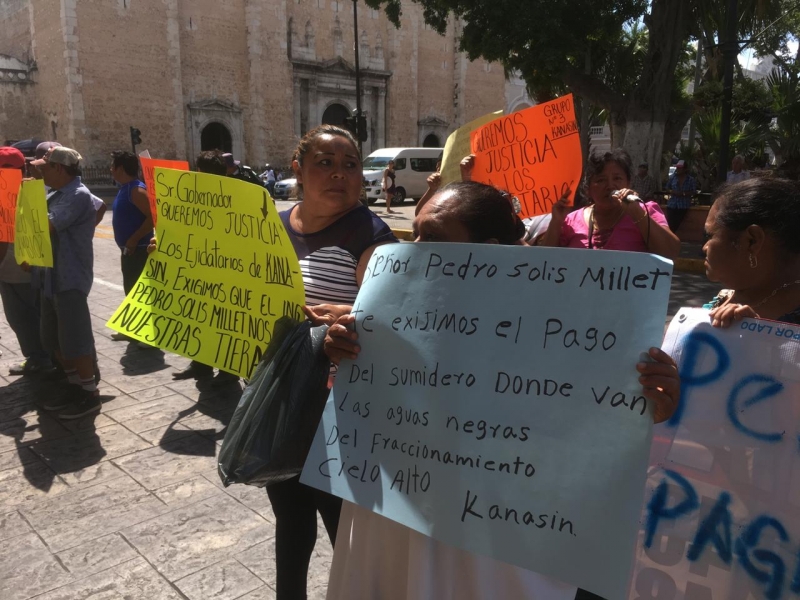 Ejidatarios de Kanasín exigen pago de 6 mdp  a empresario de Cielo Alto