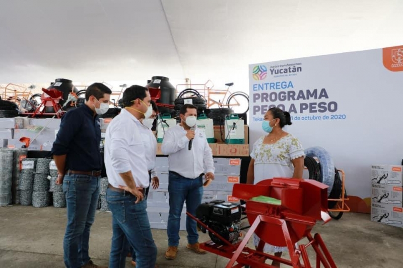 Fuerte apoyo para productores yucatecos con el programa “Peso a Peso” 2020