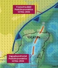 Prev&eacute;n frente fr&iacute;o d&eacute;bil este jueves