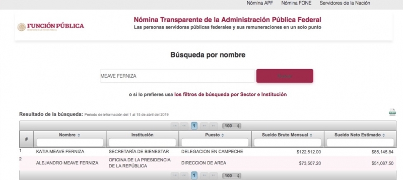 “Hermano" de delegada de Campeche también cobra en gobierno federal