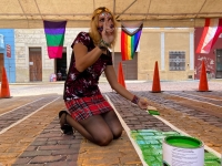 Comunidad LGBTTTI+ interviene espacio p&uacute;blico para ser visibilizados
