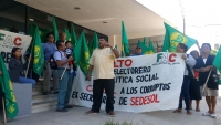 UNTA protesta en delegación de Sedesol