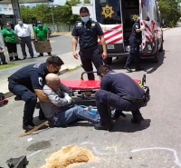 Motociclista resulta con fuertes lesiones en siniestro vial&nbsp;