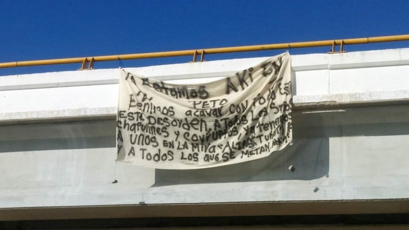 Aparece presunta “narcomanta” en Peto