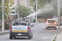 Realizan segundo barrido de fumigaci&oacute;n en la ciudad
