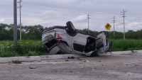 Familia resulta lesionada en siniestro vial en la M&eacute;rida-Progreso